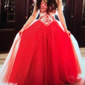 Beautiful red corset dress